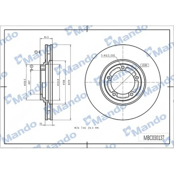 Kore Fren Diski Ön - Adet : 275 X 5 Havalı - Mnd Mbc030137