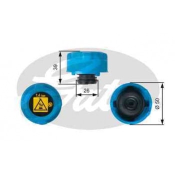 RADYATOR YEDEK SU DEPO KAPAGI FIAT 500 500L GRANDE PUNTO IDEA LINEA BRAVO PANDA PALIO SIENA STILO DU - GATES RC216