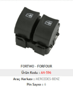 Unıversal Cam Anahtarı>smart Fortwo - Forfour Sol - Mcar-An596