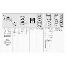 MOTOR PISTON SEGMAN GOMLEK KIT P205 P405 BX XU52C XU5M XU5S XU51C (1,6 8V) 2,1 CUKUR 83,00MM (STD) - MAHLE 0397692