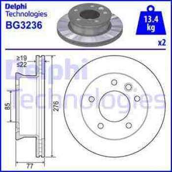 ON FREN AYNASI SPRINTER 208D / 210D / 212D / 214 95> LT28 LT35 LT46 96> - DELPHI BG3236