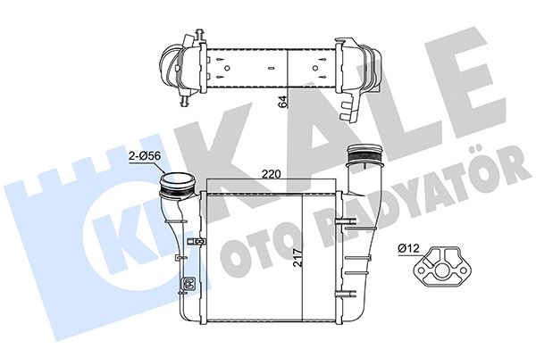 TURBO RADYATORU (INTERCOOLER) SOL AUDI A4 2,0TDI / TFSI 04>08 EXEO 1,8TSI 2,0TFSI / TDI 09> - KALE 352430