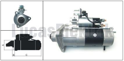 MARS MOTORU 24V 5,5 KW 11 DIS RENAULT KERAX 370 - 420 SERIE (2001-2006) / PREMIUM 370 420 - LUCAS LES0332