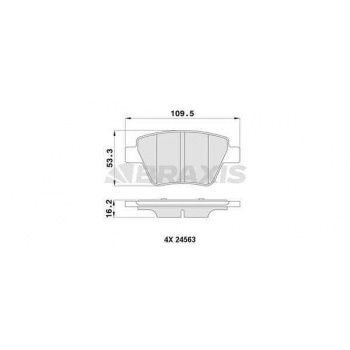 ARKA FREN BALATASI LEON CADDY OCTAVIA 1,4TSI / 1,6 / 1,8TSI / 1,9TDI / 2,0 09 / 04> - BRAXIS AA0055
