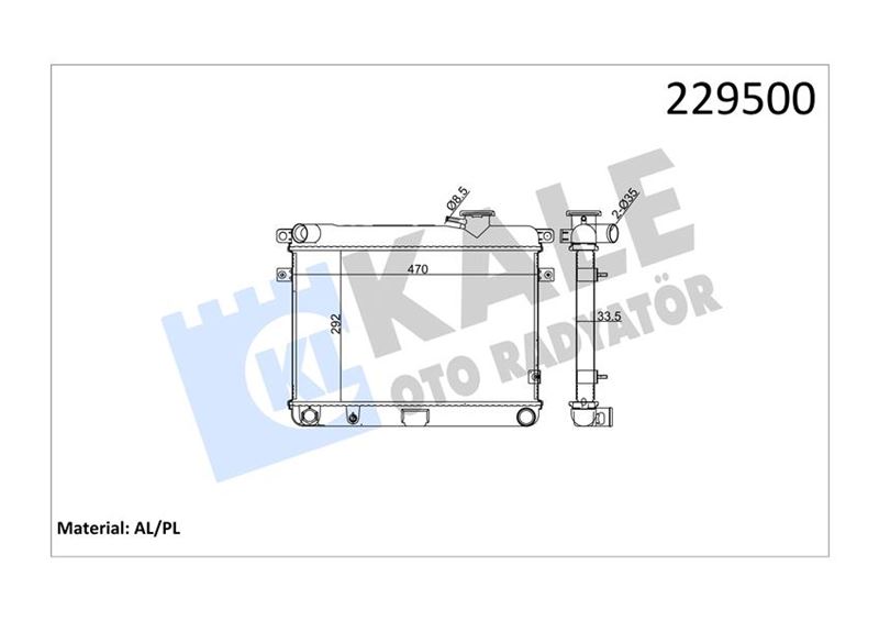 MOTOR RADYATOR M131 YM (2 SIRA AL+PL) - KALE 0106092AL