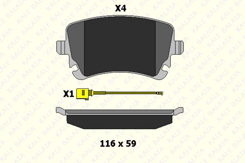 Vag Arka Fren Balatası (fisli) Transporter T5 / T6 1,9 / 2,0 / 2,5tdi 03> - Kale B 23326 177 25 Ans