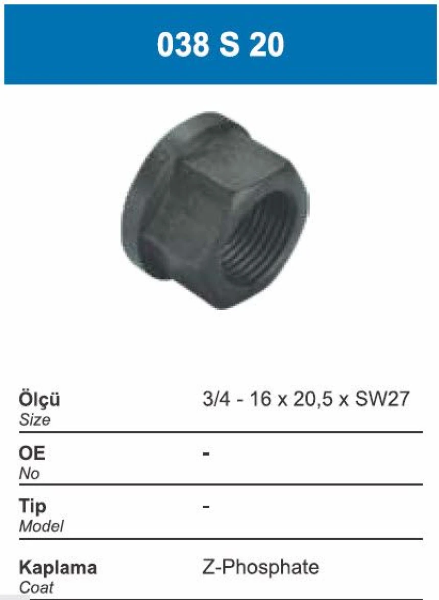 Ford Bijon IC Somunu - Ford / (86434) - Besel 038s20