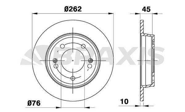 ARKA FREN DISKI (AYNASI) HYUNDAI ELANTRA 2011> I30 2012> CEED 2012> - BRAXIS AE0608