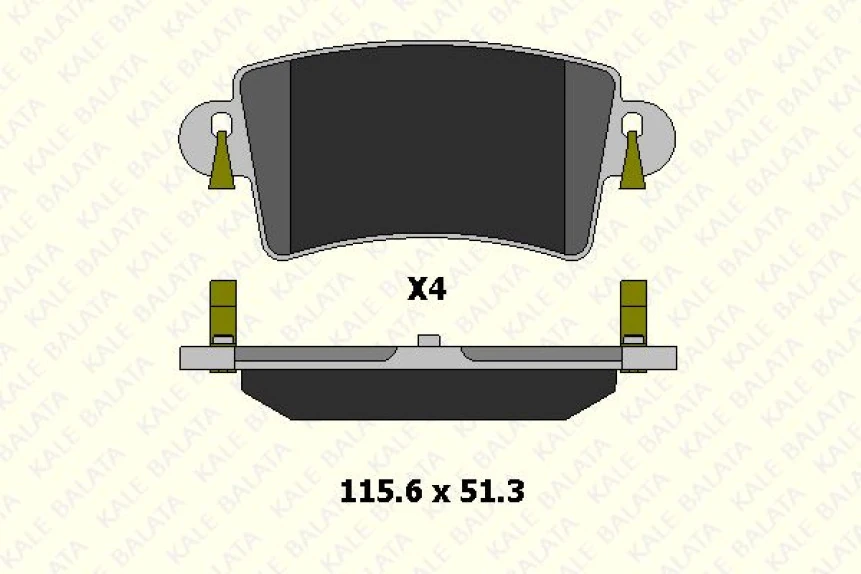 Renault Arka Fren Balatası Master II Movano 1,9 / 2,5d / 2,8dti Tum Modeller (01 ) - Kale B 23669 168 14 Ans