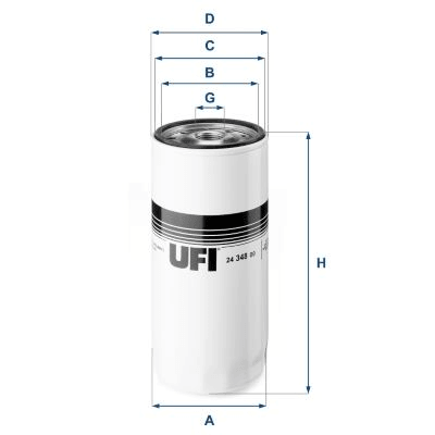 YAKIT FILTRESI MOTOR USTU (BAKIM) - FORD CARGO / 1848-4142-2533-1850 F-MAX EURO 6 (OE) - UFI 24.348.00