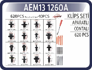 Unıversal Klips Set Aparatlı (620 Adet) - Aem-131260a
