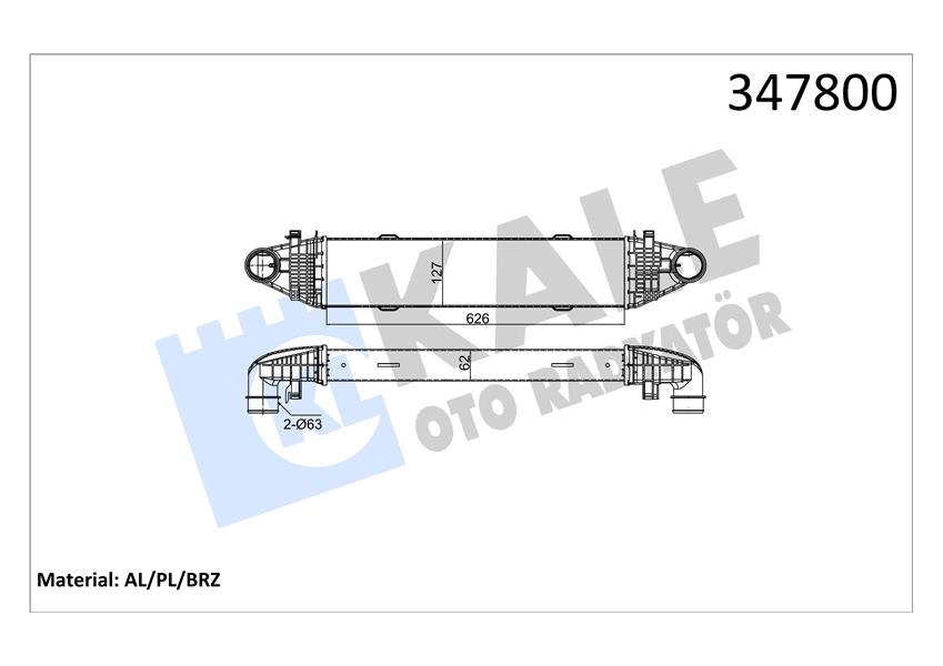 TURBOSARJ RADYATORU C-CLASS W204 07>14 S204 07>14 - KALE 347800