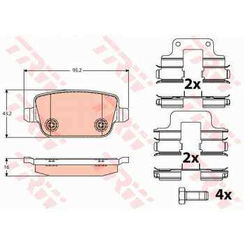ARKA FREN BALATASI MONDEO IV CA2 07>14 S-MAX 09> 06> S-MAX 09> MONDEO III 00>07 IV 07> KUGA 08> GALA - TRW GDB1709