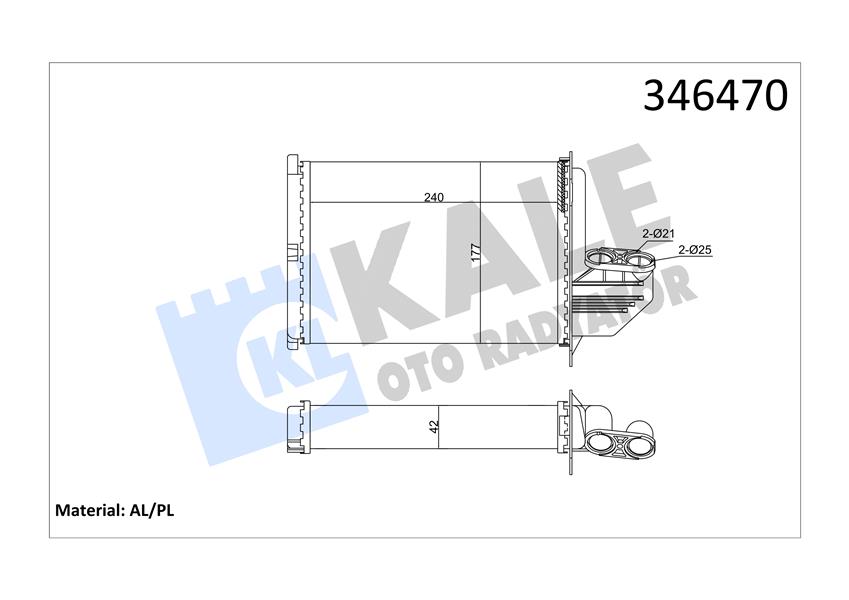 KALORIFER RADYATORU BMW E36 KLIMASIZ - KALE 346470