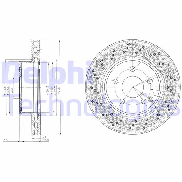 FREN DISKI ON W204 07>14 S204 07>14 C204 11> R197 11> C197 10> - DELPHI BG4142C