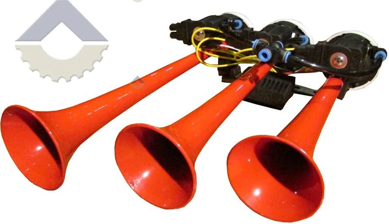 Unıversal Havalı Korna Uclu Dalı İran Sahı Arap Kirmizi 12v - Hido 520b-12