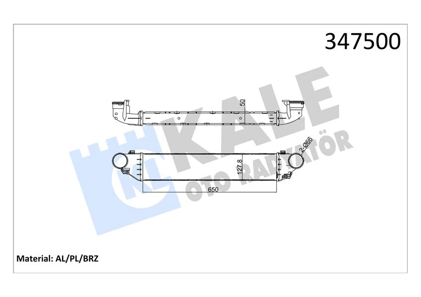 Mercedes Turbosarj Radyatoru W203 02>07 Cl203 02>08 S203 01>07 C209 02>09 A209 03>10 R171 04>11 - Kale 347500