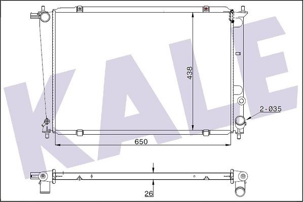 MOTOR SU RADYATORU HYUNDAI STAREX MUSURLU 01> MANUEL (650X438X26) - KALE 350520