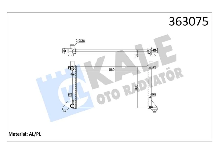 Vag Motor Su Radyatörü Lt35 Anj Avr 96> - Kale 363075