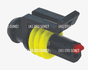 SOKET>ÜNİVERSAL SÜPER SEAL - TEK PİNLİ YAĞ MÜŞÜR SOKETİ DİŞİ DEMONTE - EKS-1C001DM-D