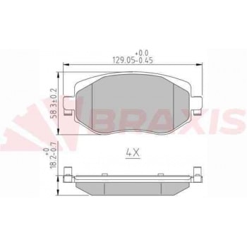 ON FREN BALATASI RENAULT MEGANE IV  1.2 Tce 1.3 Tce 1.5 dCI 1.6 16V 2016> - BRAXIS AA0668