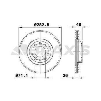 ON FREN DISK AYNASI HAVALI P407 1.6HDI 110 FAP 1.8 2.0 2.0 16V 2.0HDI 135 FAP 05 / 04> P407 SW P607 - BRAXIS AE0095