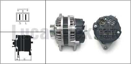 ALTERNATOR 12V 90A HYUNDAI 1,5I,ACCENT 1,3,1,3I, - LUCAS LEA0384