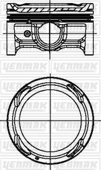 MOTOR PISTON SEGMAN STD ACCENT BLUE 1,4 BENZINLI 2014 -> I20 1,4 BENZINLI 2014-> ( G4LC MOTOR ) 72,0 - YENMAK 31-04493-000