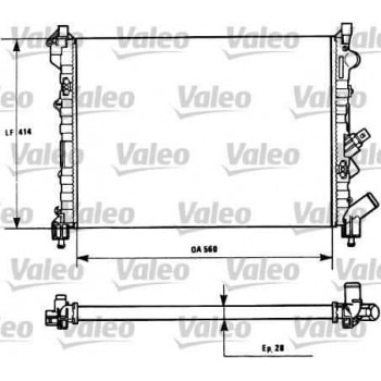 MOTOR RADYATORU LAGUNA I 1,8 / 2,0 MEKANIK KLIMASIZ (560X414,5X28) - VALEO 731128