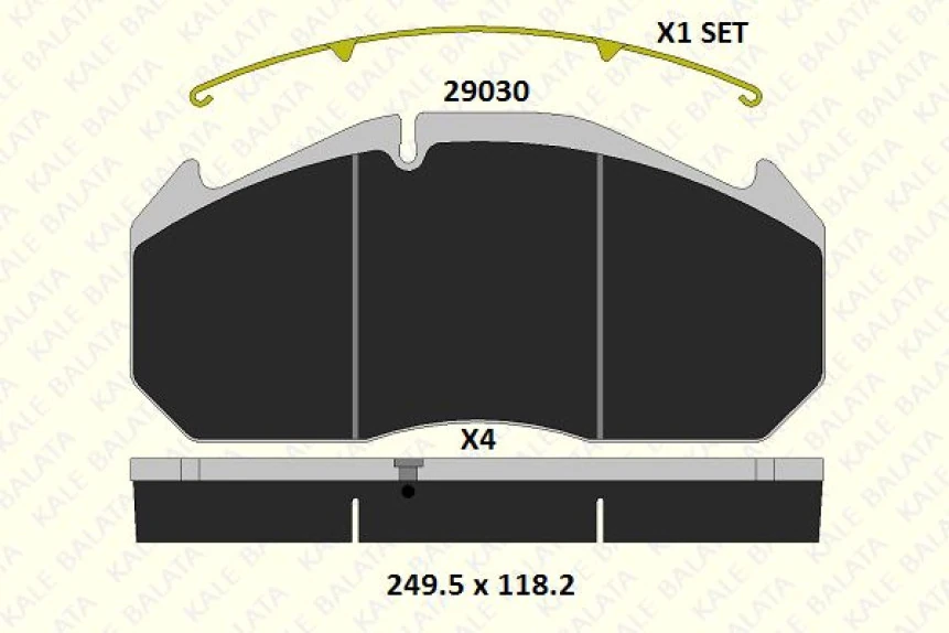 Mercedes Truck On Fren Balata Mercedes O403 O404 Otobus (fissiz) / (94 ) - Kale B 29030 282 14