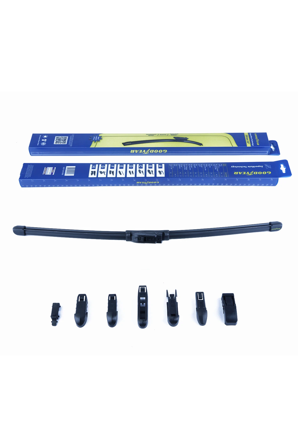 Unı Silecek Süpürgesi Ön - 550mm (adet) Muz Tipi Unıversal 8 Aparatlı - Gdy 501008