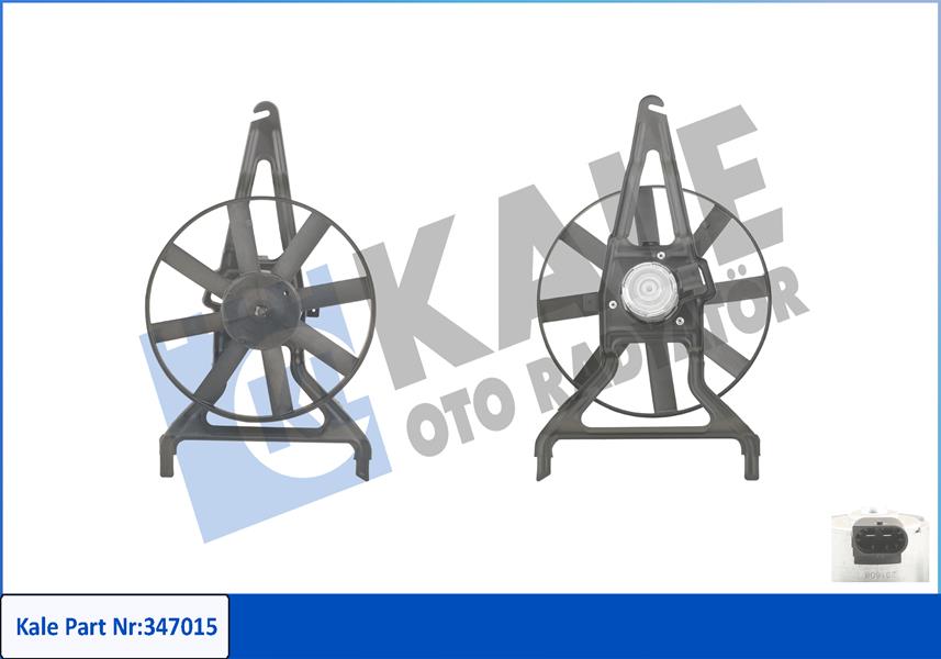 FAN MOTORU DAVLUMBAZLI P106 II SAXO 1,4 8V / 1,6 8V KLIMASIZ - KALE 347015