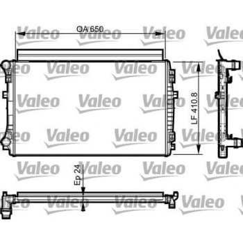 MOTOR SU RADYATORU 650x395x22 A3 1,2 / 1,4 / 1,6TDI GOLF VII 1,2 / 1,4 / 1,6TDI 12> - VALEO 735558