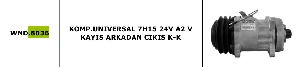 Unıversal Klima Kompresörü>unıversal 7h15 24v A2 V Kayıs Arkadan Cikis K-K - Wondo-8036