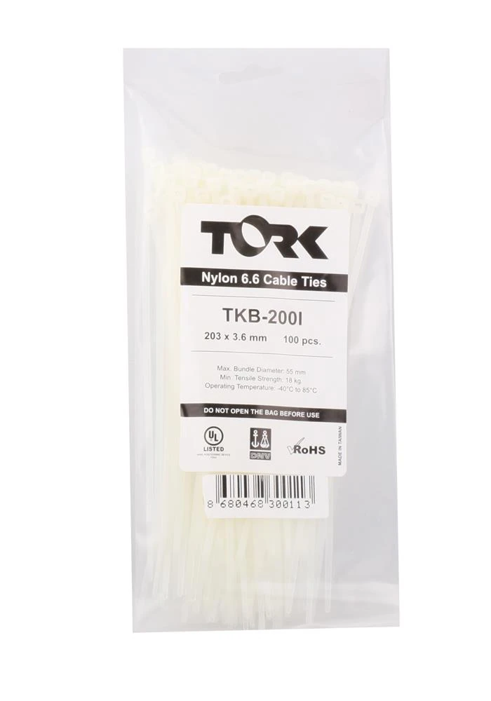 Tork TRK-370-7,5mm Beyaz 100lü Kablo Bağı (84874)