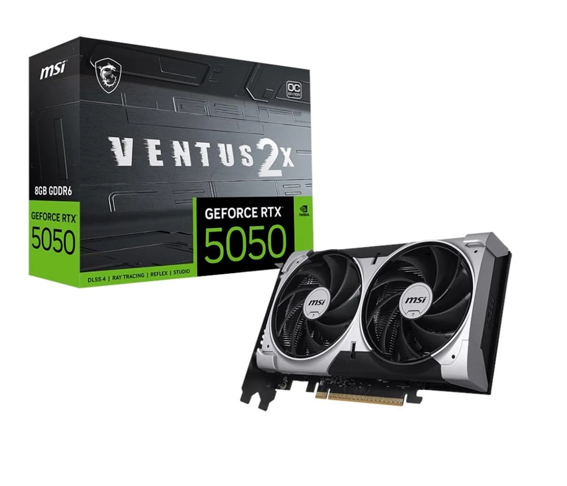 Msı GeForce RTX5050 Ventus 2X OC 8G 8GB GDDR6 128 Bit DLSS 4 Ekran Kartı