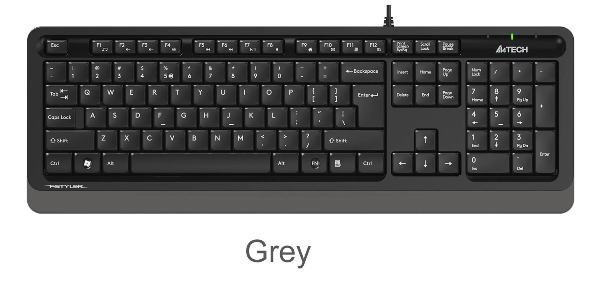 A4 Tech Fk10 Q Usb Fsytyler Gri Tr Fn-Multimedya Klavye
