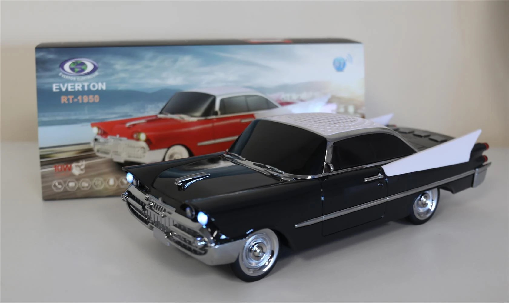 EVERTON RT-1950 Siyah Arabalı  Bluetooth Fm-Usb-Tf-Aux Şarjlı Nostaljik Radyo