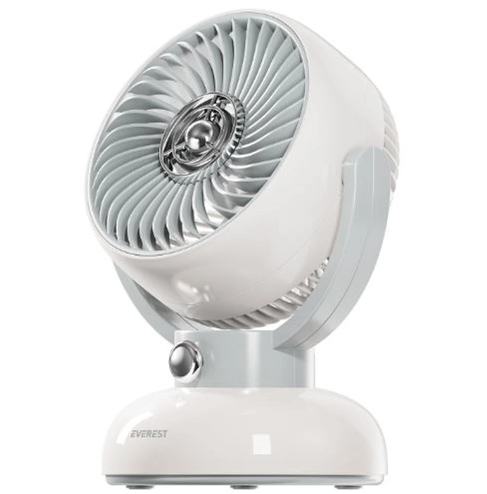 Everest EFN12 Krem 1200mAh 3 Hız Kademe Led Işıklı Retro Masaüstü Usb Fan