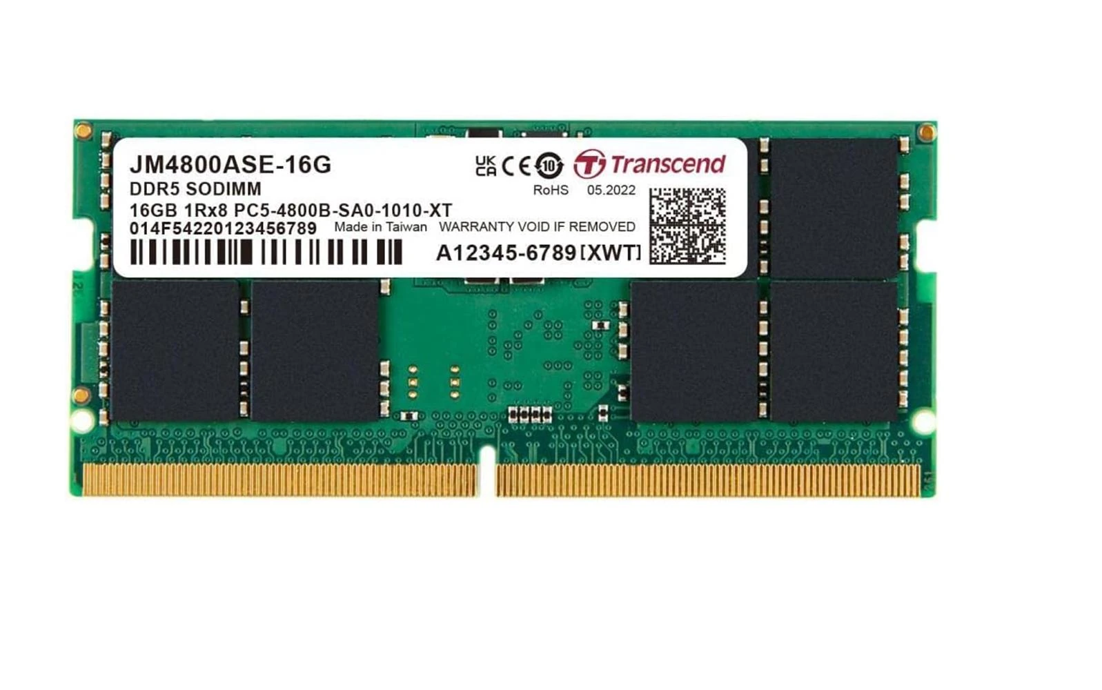 Transcend JM4800ASE-16G 16GB DDR5 4800Mhz CL40 1.1V Notebook Ram