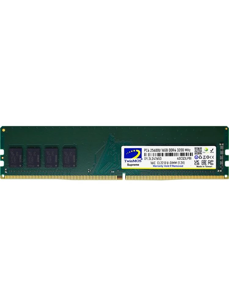 TwinMOS 16GB DDR4 3200MHz CL22 1.2V (MDD416GB3200D) Desktop Pc Ram
