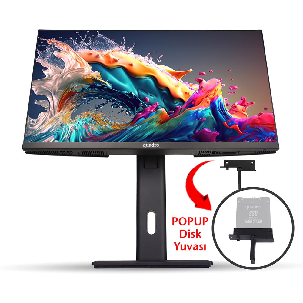 Quadro EXPANSE AI B224 25850 23.8" IPS Ci5 12450H 8gb 512gb NVME SSD OB VGA Freedos AIO P.İzi