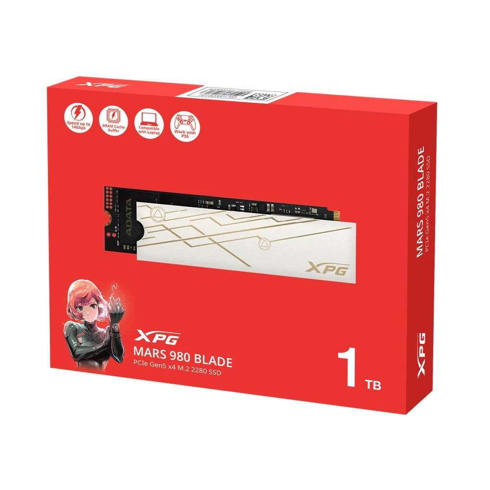 XPG 1TB MARS 980 BLADE 14.000MB-s-13.000MB-s PCIe Gen5 x4 M.2 2280 Ssd Harddisk (PS5 Uyumlu)