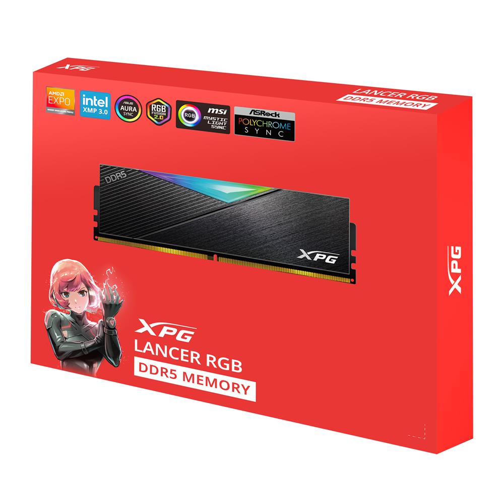 XPG 16GB-2 Lancer RGB DDR5 6000MT-s PC5-48000 CL 30-40-40 1.35V Soğutuculu PC Ram