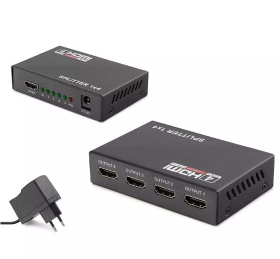 Hadron Hdx1286 4 Port Hdmi Splitter 1.4V 1080P 3D 1-In 4-Out Siyah