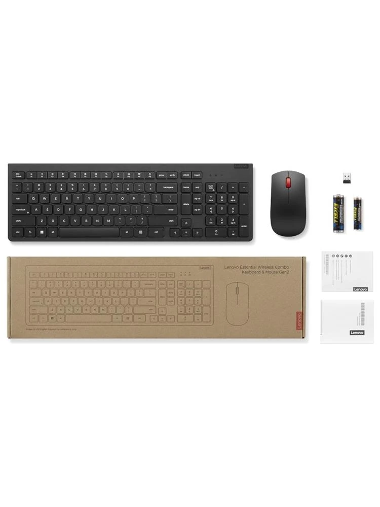 Lenovo 4X31N50744 Essential Kablosuz Klavye Mouse Set 2.4Ghz GEN2