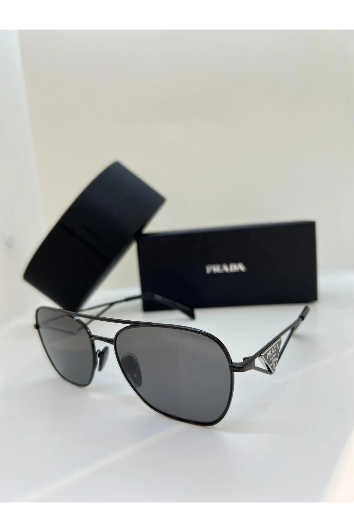 Prada Köprülü Metal 1AR-5Z1  Siyah Güneş Gözlüğü