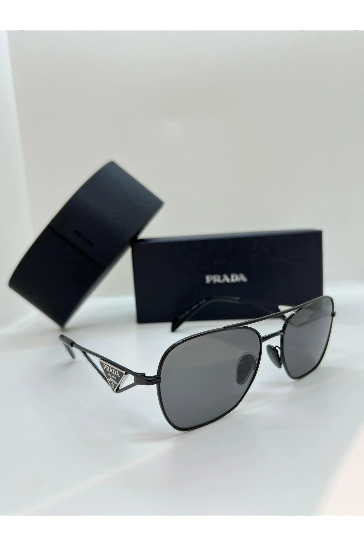 Prada Köprülü Metal 1AR-5Z1  Siyah Güneş Gözlüğü