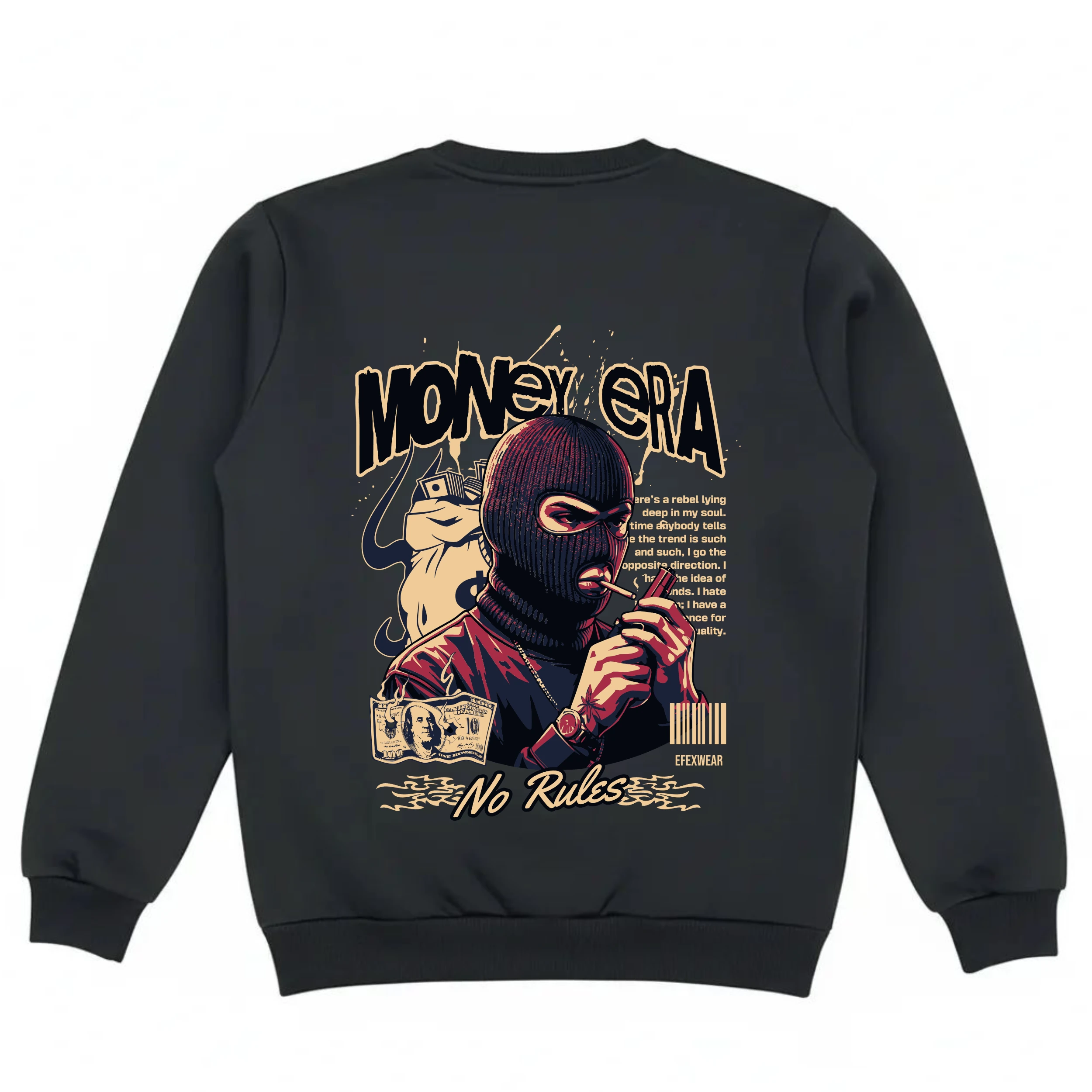 Money Era Baskılı Regular Sweatshirt
