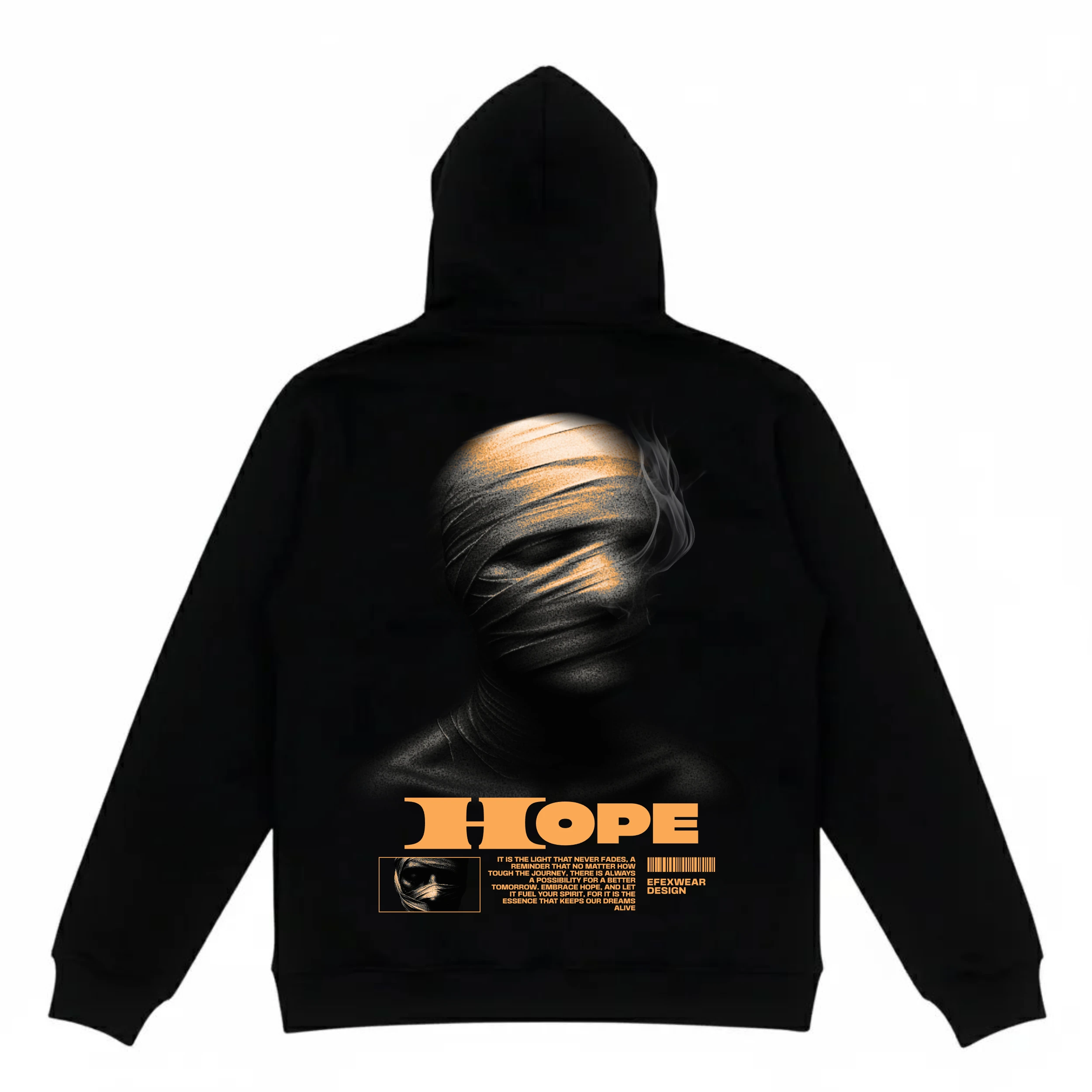Hope Baskılı Fermuarlı Hoodie